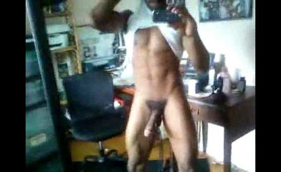 Stripping to show you what he is packin