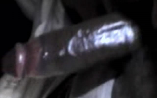 Showing off his big black dick – and nut!