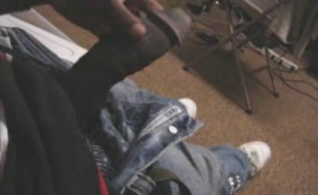Showing off his fat meaty black dick